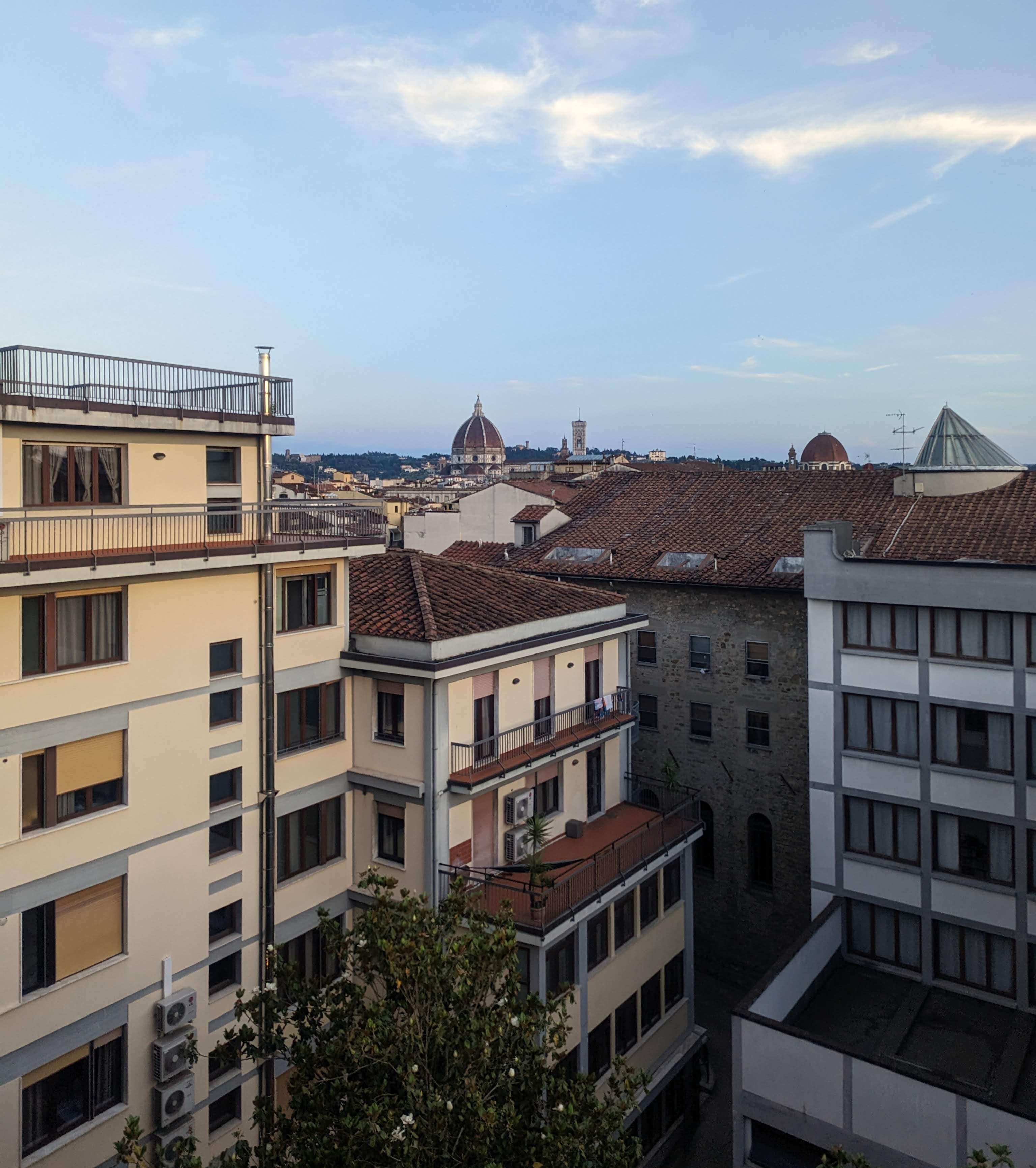 View from the rooftop at the Plus Florence Hotel/Hostel