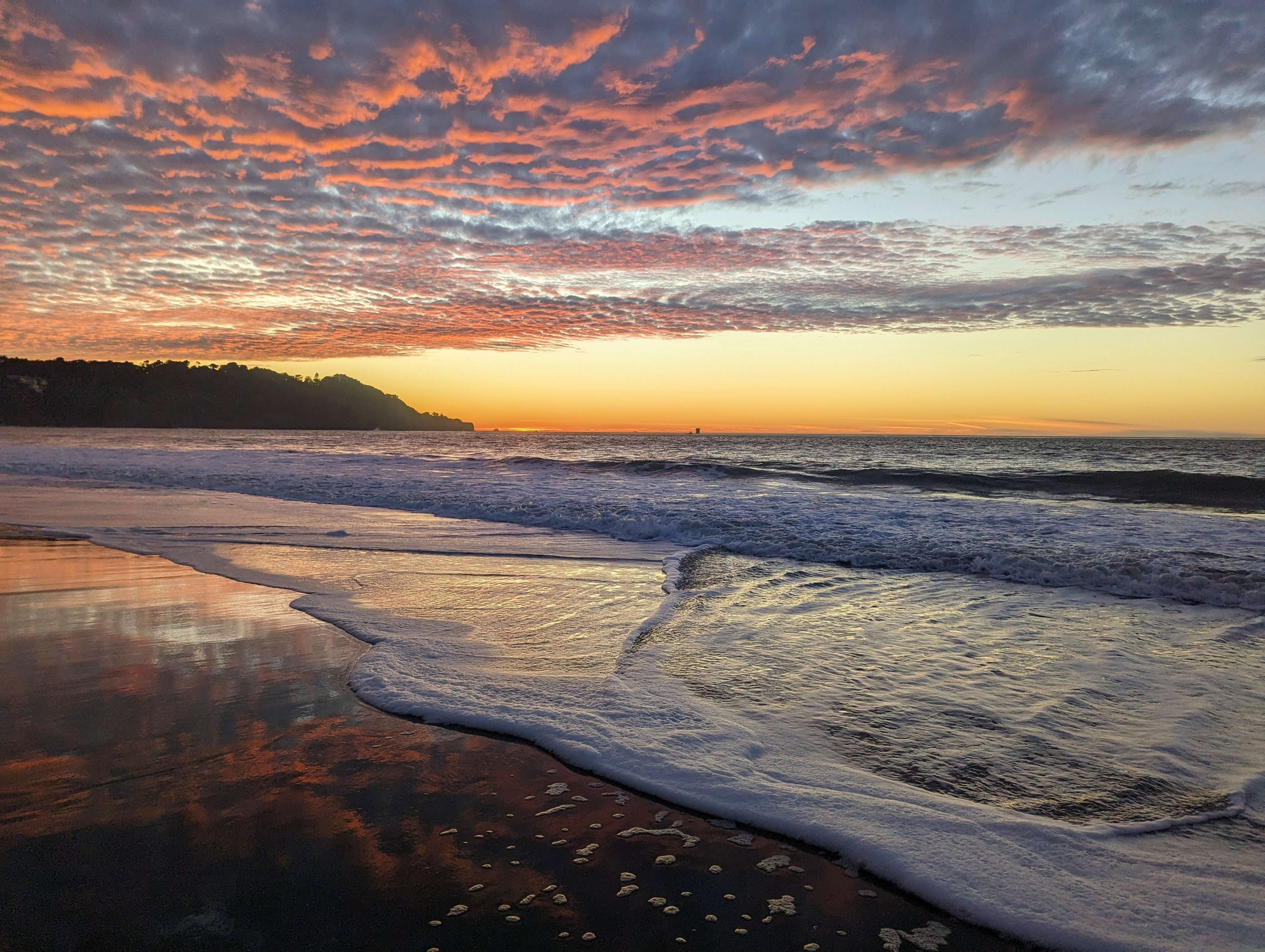 The view from Baker Beach in San Francisco California at sunset