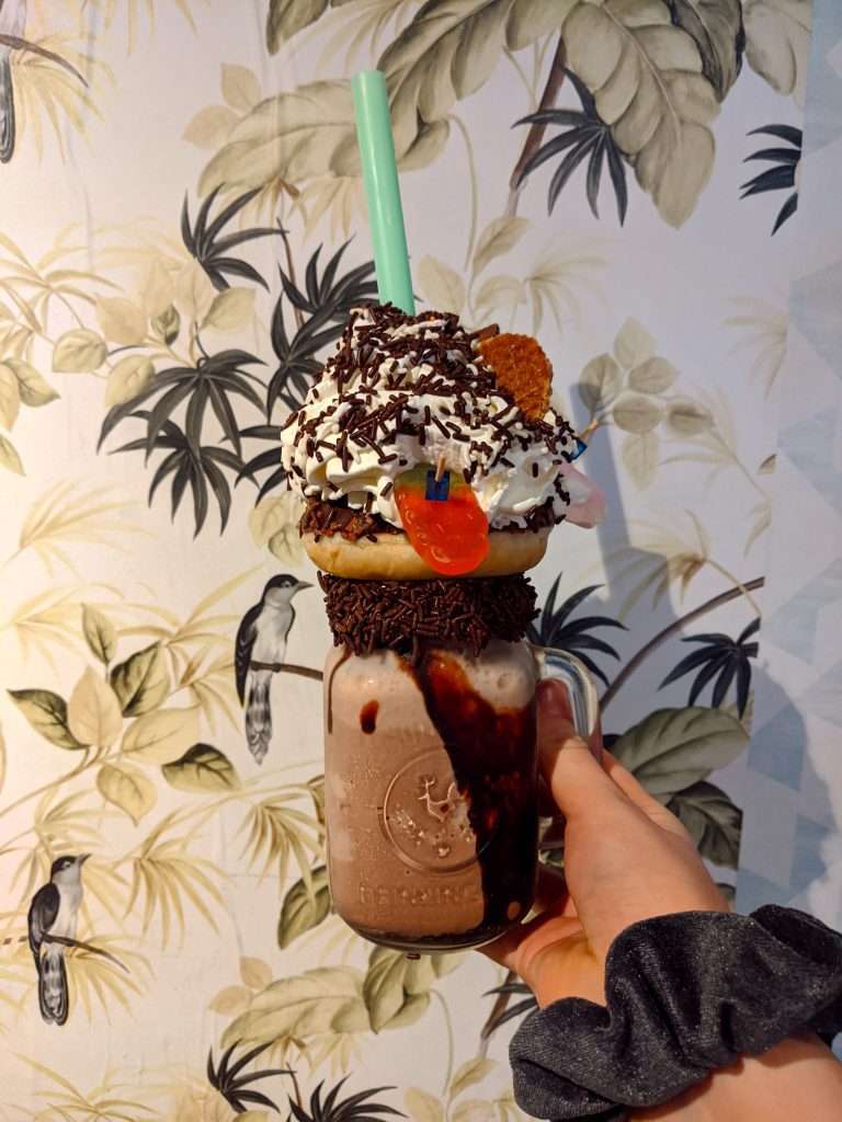 A delicious milkshake from Corner Bakery where I ate in Amsterdam