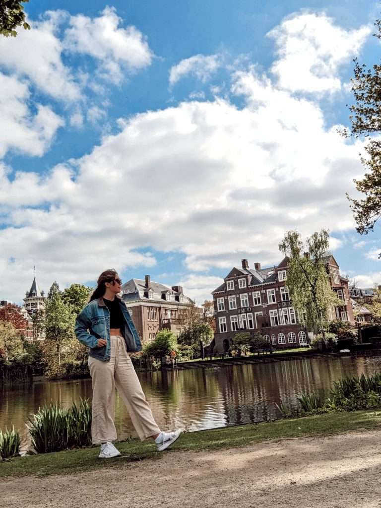 Liz during a 7 day trip to Amsterdam in Vondelpark